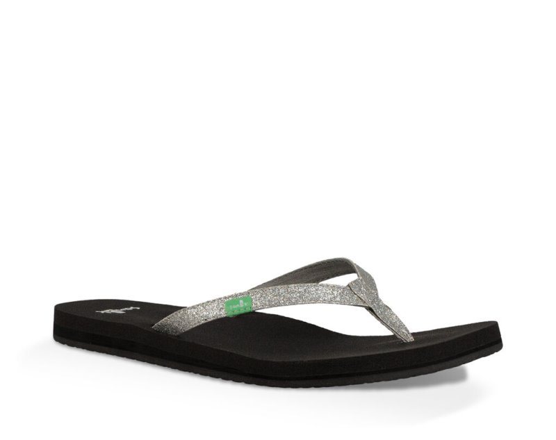 Tong Sanuk Yoga Joy Sparkle Femme - Argent ZSLIHY572